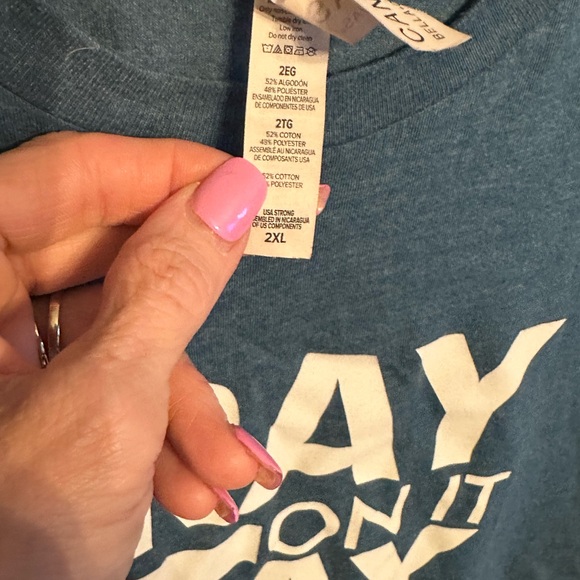 Canvas Teal Blue Graphic T-Shirt size 2XL - Picture 4 of 4